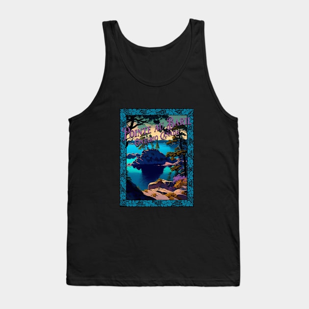 Point Au Baril Vintage Blue Tank Top by DavidLoblaw